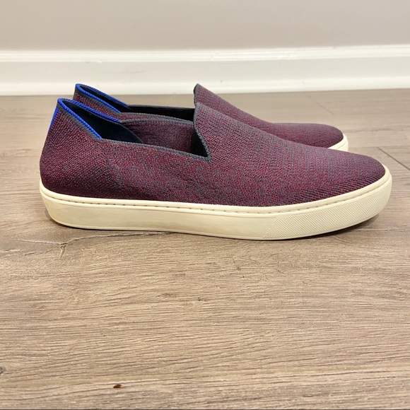 Rothy's The Sneaker Fig Python Purple Slip On - Picture 9 of 12
